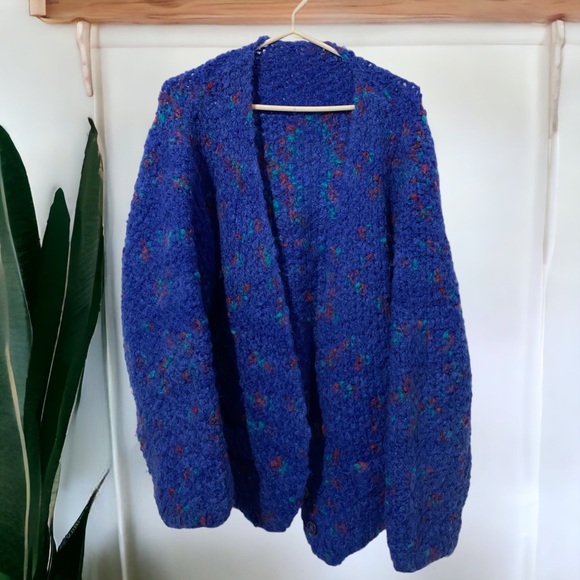 Vintage blue knit sweater - Picture 1 of 2